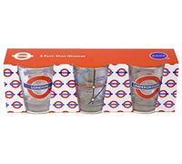 Licensed TFL Underground Tube Map London set of 3 Shot Glasses