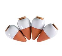 LICG-Boule d'Arrosage pour Plantes,Pointe d'Arrosage en Terre Cuite,Arrosoir à étiez ération Lente,16 Onces,4 Pièces