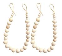 LICHENGTAI 2 Pièces Embrases pour Voilages, Embrasses à Rideaux embrasses de Rideaux en Perles de Bois, Attache Rideau Bohème Embrasses pour Fenêtre de Maison Chambre
