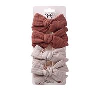 LICHENGTAI 4 Pièces Noeud Papillon Accessoires de Cheveux pour Filles, Pinces à Cheveux pour Bébé Fille Pince à Cheveux Noeud Beau Antidérapantes Barrettes à Cheveux pour Bébé Fille