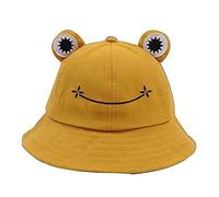 LICHENGTAI Adulte Grenouille Seau Chapeau, Adorable Chapeau bob Grenouille, Été Coton Mignon Grenouille pour Femmes, Chapeau de pêcheur pour Camping Cyclisme Golf randonnée