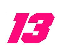 LICHENGTAI Autocollant pour moto numéro 13 autocollant de voiture créatif autocollant pour voiture numéro 13 en animal de compagnie autocollant de voiture drôle adhésif résistant aux rayures pour