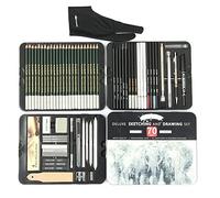 LICHENGTAI Crayons de Dessin et Croquis, 70Pcs Kit Dessin pour Art et Pro Crayon Dessin Esquisse Crayons Set Pro Crayons Dessin Kit de Croquis Crayons Ensemble Taillés pour Coloriage et Dessin