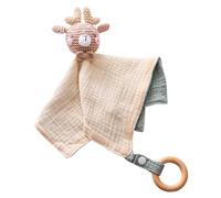 LICHENGTAI Doudou bébé bébé bébé en coton bonhomme en peluche douce en forme de lapin couverture de sécurité pour bébé et bébé