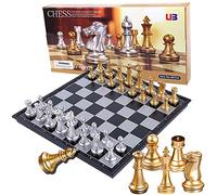 LICHENGTAI Ensemble déchecs magnétique Folding Jeu de Plateau portatif pour Enfants Adultes, Pliable et Portable Plateau de Jeu pour Voyage, 36 x 36 CM