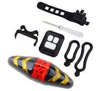 LICHENGTAI Étanche sans Fil Télécommande Vélo Arrière Feux Arrière Vélo Feu Arrière Clignotants Lumières Indicateurs davertissement Sécurité, Feu arrière de vélo pour Cyclisme VTT, VTC, Bicyclette