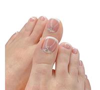 LICHENGTAI Faux Ongles d'orteil à Couverture Complète - Tips Carrés Courts Acrylique pour Pieds avec Capsules Artificiels