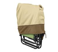 LICHENGTAI Housse de Chaise Pliante 93cmx82cm, Housse de Protection pour Chaise Longue Pliante Etanche,Housse Transat Jardin Exterieur Anti-UV, Imperméable Housse Transat Pliable, Beige