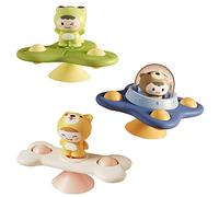 LICHENGTAI Jouets À Ventouse Ventouse Spinner Jouets 3Pcs Jouets Bain Baignoire Spinner Spinner Jouets Tournant Bébé Bain Animaux Mignons Jouets Sensoriels Jouets À Toupie Jouets À Ventouse