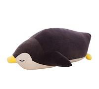 LICHENGTAI Pingouin en Peluche Animal en Peluche, 50cm Pingouin Hugsy Peluche poupée Jouet Peluche Poupées Cadeau de Noël, Peluches pour Les Amateurs de Jouets douillets, Noir