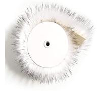 LICHENGTAI Ruban en Fausse Fourrure de Renard Racoon Peluche DIY Bande de Couture Ruban de Noël Large Blanc en Fausse pour Pantoufles Capuche et Manteaux, 7cmx100cm Blanc