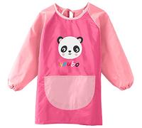 LICHENGTAI Tablier Peinture Enfant, Dessin Animé Enfants Tablier Imperméable pour Enfants, Tablier Manches Longues Enfant, Smock dart pour 3-12 Ans Enfants Lécole Activités, Cuisine, Nourrissage