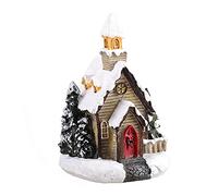 LICHENGTAI Village de Noël Lumineux, Maison de Fée Lumineuse Actionnée, Accessoires de Construction LED, Décorations de Noël, Décoration de Noël, Style Shabby Chic, Maison en Miniature de Noël