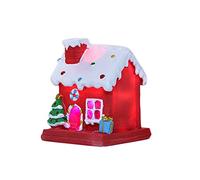 LICHENGTAI Village de Noël Lumineux, Mini Village Décorations de Noël Maison De Noël Lumineuse LED Maison Village Noel, Miniature Decoration Noel Village RéSine ColoréE Maison Enfant Veilleuse