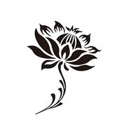 Lichi Autocollant Sticker Mural Fleur de Lotus Bouddha