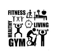 Lichi Autocollant Sticker Mural Forme Saine Gym pour Le Corps