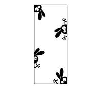 Lichi Sticker Mural Peeping Lapins pour Portes fenêtres Coin Placard