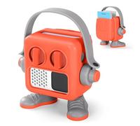 LICHIFIT Coque de protection en plastique pour Yoto Mini - Avec fente pour carte et poignée portable, Orange-gris, étui de protection