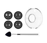 LICHIFIT Coque de protection transparente en polycarbonate pour Pokémon GO Plus+ accessoires coque rigide + 4 capuchons de boutons de dessin animé + dragonne