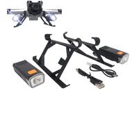 LICHIFIT Phares de recherche + train d'atterrissage pour DJI Mini 5 Pro Night Flight Fill Light Rechargeable, Double lumière et pieds étendus Support d'amélioration de la hauteur Mini5 Pro Support de