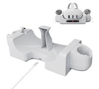 LICHIFIT Station d'accueil Murale/de Bureau pour Meta Quest 3 Casque VR et poignée Base de Chargement Station d'appui pour Quest3 Accessoires pour Chargeur VR