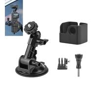 LICHIFIT Support de voiture à ventouse pour caméra DJI Osmo Pocket 3 - Support de pare-brise - Adaptateur d'extension pour Insta360 X4/X3 pour GoPro Max/Hero 12 pour DJI Action 4