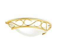 Applique murale en verre avec abat-jour en laiton blanc E14 - Élégante lampe murale ATHEN