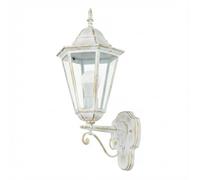 Licht-Erlebnisse Applique extérieure Aluminium Verre en Blanc IP44 Jardin Terrasse H:50,5 cm E27 lanterne nostalgique Lampe murale rustique Outdoor BRISTOL