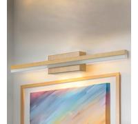 Licht-Erlebnisse Applique LED salle de bain IP44 L : 50 cm blanc neutre 4000 K 820 lm Acier inoxydable aspect bois Lampe miroir salle de bain Applique murale