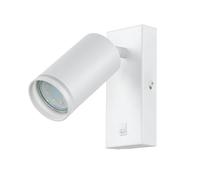 Licht-Erlebnisse Applique murale avec interrupteur Métal GU10 H : 14 cm petit réglable orientable Blanc Applique intérieure Lampe de lecture Lit Canapé Spot