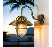 Licht-Erlebnisse Applique murale extérieure en laiton IP64 - Design marin - Résistant aux intempéries - Pour terrasse, balcon, porte