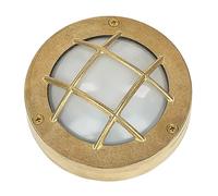 Licht-Erlebnisse Applique murale extérieure en laiton verre IP64 cour porte d'entrée jardin Ø14 cm G9 lampe de navire nostalgique luminaire de cave maritime extérieur AGIA