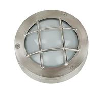 Licht-Erlebnisse Applique murale extérieure en laiton verre nickel mat IP64 jardin entrée Ø14 cm G9 lampe de navire ronde maritime extérieure terrasse AGIA