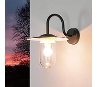 Applique murale extérieure en métal et verre anthracite IP44 extérieur jardin T:34 cm E27 résistant aux intempéries lampe extérieure maritime terrasse GÖTEBORG