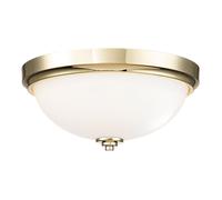 Licht-Erlebnisse Avorio Lampe Plafond Salle De Bain IP44 IP44 33,5 cm E27 Verre