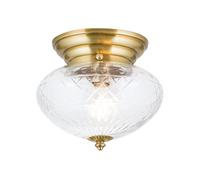 Licht-Erlebnisse Deckenlampe Bronze Verre Laiton Style Jugendstil E27 Ø 25 cm