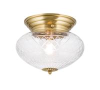 Licht-Erlebnisse Deckenleuchte Agnes En Laiton Bronze Verre E27 Ø 31 cm