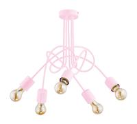 Licht-Erlebnisse Deckenleuchte Enfant 5 lumières Rose E27 50 cm IP20