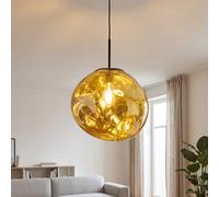 Licht-Erlebnisse Hängelampe Moderne 1 Lumière E27 Verre Jaune Ø36 cm