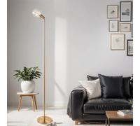 Licht-Erlebnisse Lampadaire réglable salon 187 cm en laiton rétro métal lampadaire canapé