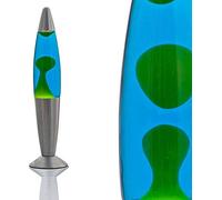 Licht-Erlebnisse Lampe à Lave Retro, Lampe à Lave Bleu Vert, 42 cm, G9 25 W avec interrupteur à fil, Idée Cadeau Noël, ampoules incluses, Lampe d'ambiance, Grande Lampe à Lave