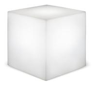 Licht-Erlebnisse Lampe d'extérieur avec câble Connecteur Blanc IP65 incl. E27 LED 6500 K lumière blanc neutre L : 20 cm Lampe d'allée Terrasse Cube lumineux Jardin