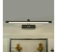 Licht-Erlebnisse Lampe LED pour miroir IP44 chrome métal 4000 K 850 lm avec interrupteur lumière blanc neutre Applique salle de bain miroir