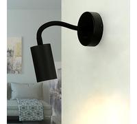 Licht-Erlebnisse Lampe murale avec interrupteur, noir, bras flexible, applique murale GU10, lampe à col de cygne lit, orientable, lampe de lecture murale, liseuse, spot, lampe murale intérieure, spot