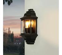Licht-Erlebnisse Lampe murale maritime, lampe extérieure noir mur extérieur, IP44, H:43 cm, E27, 2 flammes, balcon, terrasse, jardin, lampe marine, applique murale