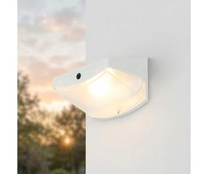 Licht-Erlebnisse Lampe solaire LED avec détecteur de mouvement L : 10,6 cm IP44 Noir 3000 K 120 lm Moderne Applique murale solaire extérieure Porte d'entrée Lampe extérieure Mur