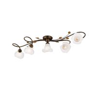 Licht-Erlebnisse Oskar Plafonnier Verre Métal 1 Lumière E14 Shabby Blanc Antik