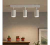 Spot de plafond IP44 blanc L : 39 cm petit 3-flamme GU10 réglable petit spot de plafond salon plafonnier cuisine salle de bain