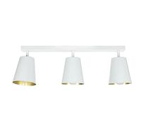 Licht-Erlebnisse Spot de plafond spot à 3 lampes en métal en or blanc orientable 3x E27 couloir chambre cuisine plafonnier intérieur plafonnier
