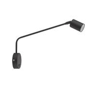 Licht-Erlebnisse Wandlampe mit Schalter Metall verstellbar GU10 Schwarz Schlafzimmer Wohnzimmer Wandleuchte Leselampe